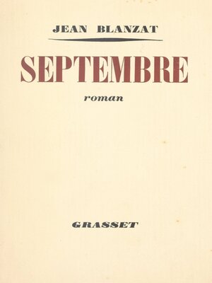 cover image of Septembre